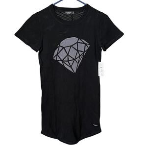 Diamond Supply Co Black Knit Mesh Mini Dress - S